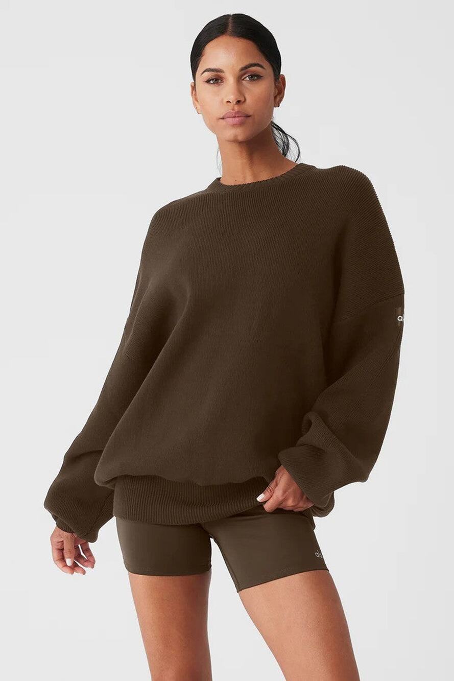 Alo Yoga Scholar Crew Neck Sweater - M